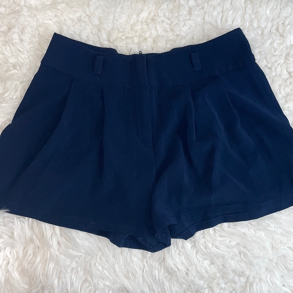 Navy blue chiffon shorts